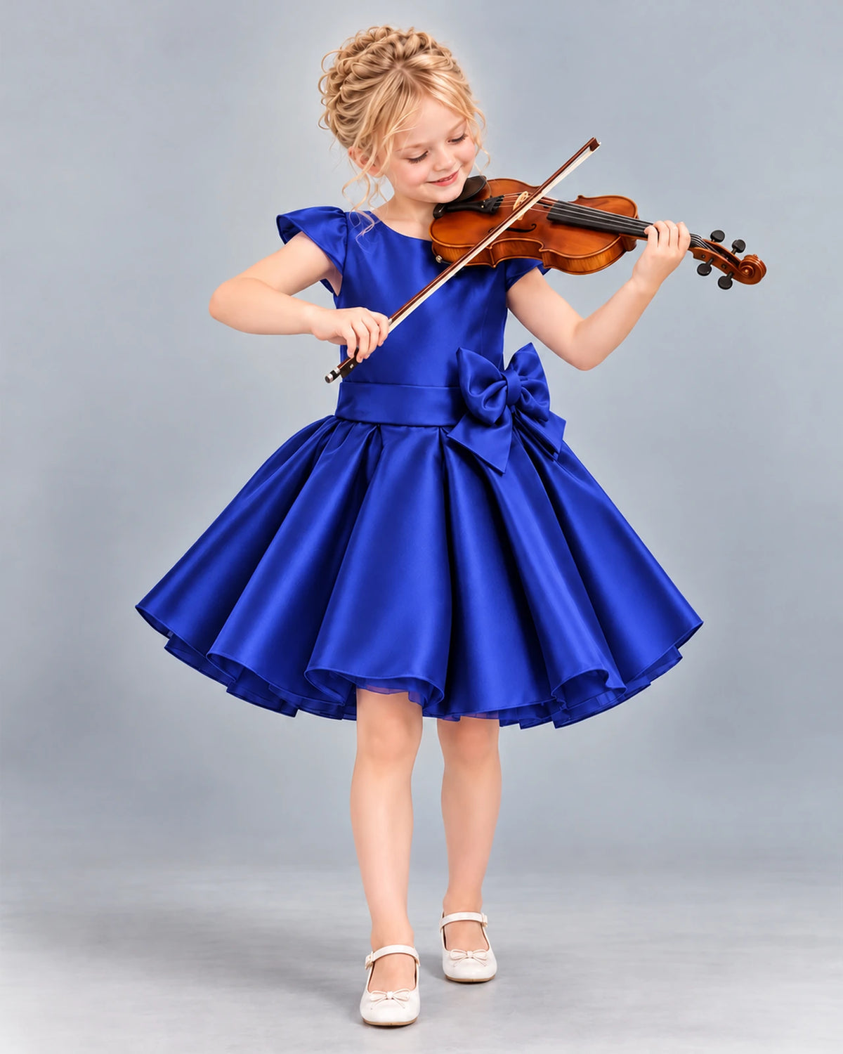 Royal Blue Ball Gown Girls Formal Dress Front