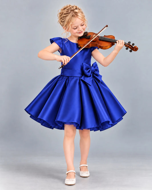 Royal Blue Ball Gown Girls Formal Dress Front