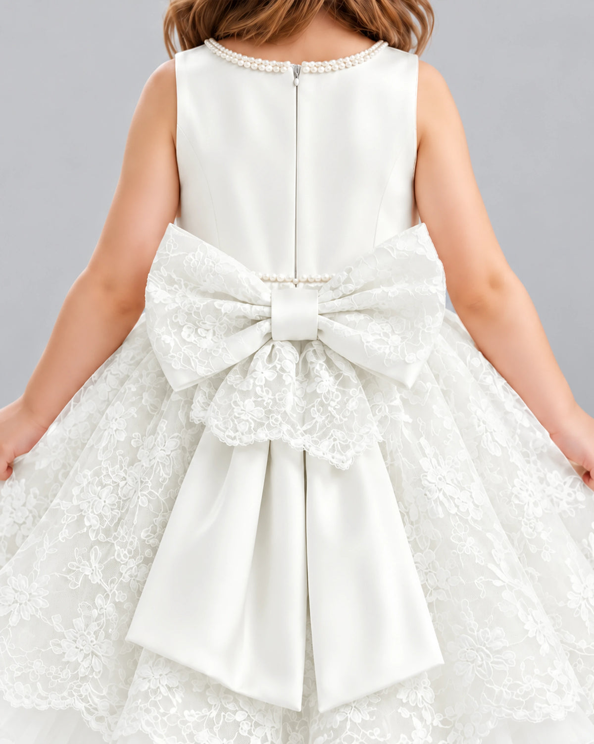 Ivory Ball Gown Flower Girl Dress Back_Detail [Shared]