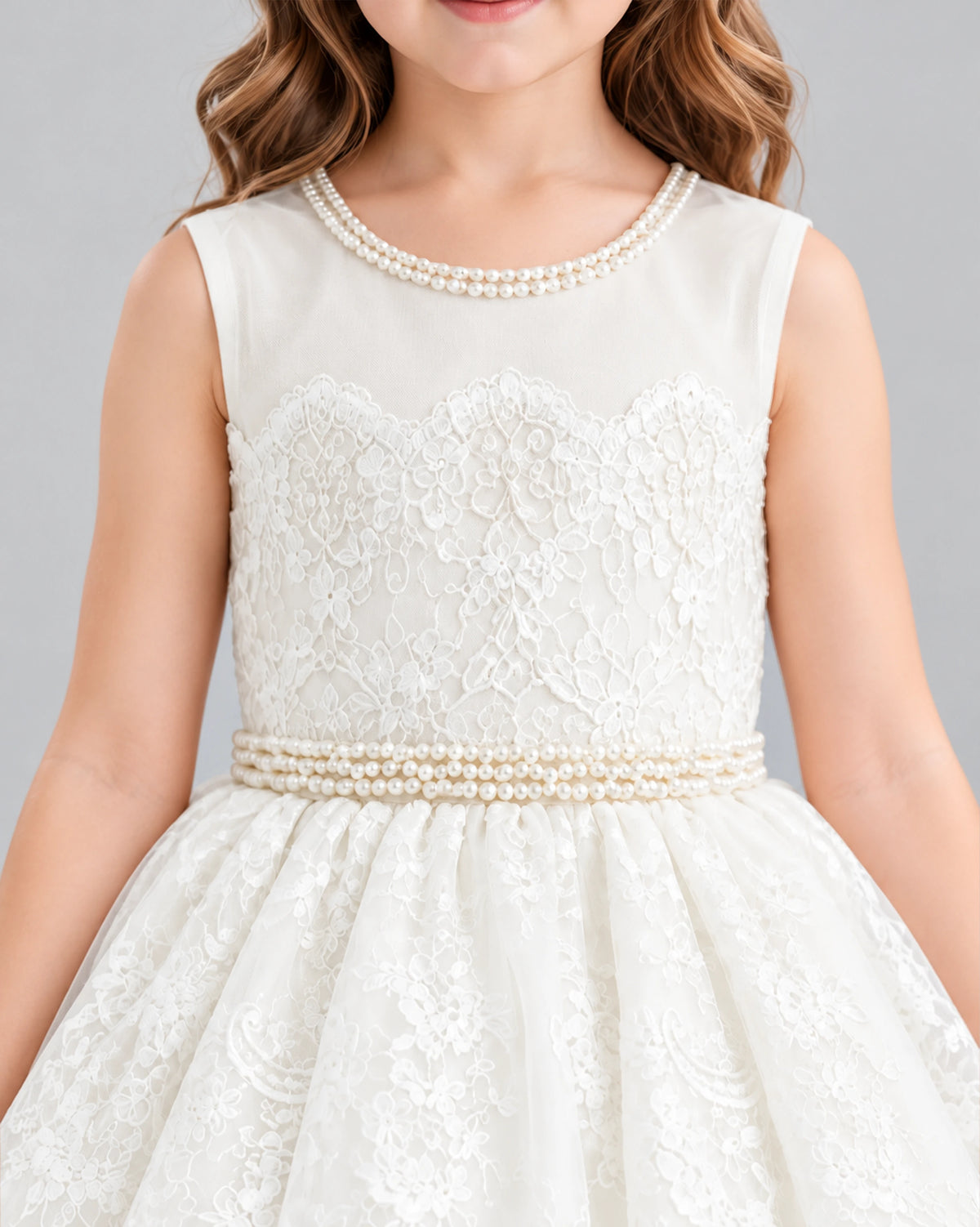 Ivory Ball Gown Flower Girl Dress Detail [Shared]