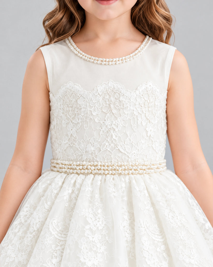 Ivory Ball Gown Flower Girl Dress Detail [Shared]