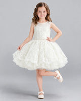 Ivory Ball Gown Flower Girl Dress Pose [Shared]