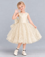 Champagne Ball Gown Flower Girl Dress Front