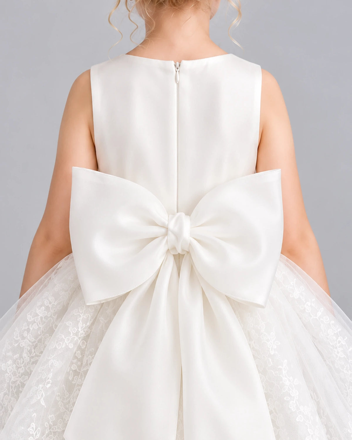 Ivory Ball Gown Flower Girl Dress Back_Detail [Shared]