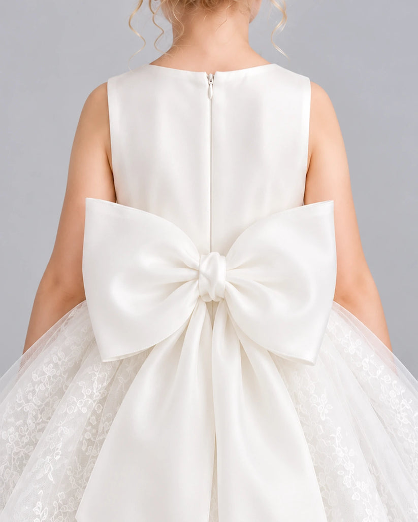 Ivory Ball Gown Flower Girl Dress Back_Detail [Shared]