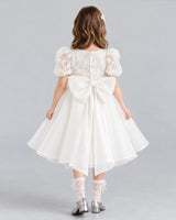 Ivory Ball Gown Flower Girl Dress Back [Shared]