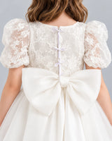 Ivory Ball Gown Flower Girl Dress Back_Detail [Shared]