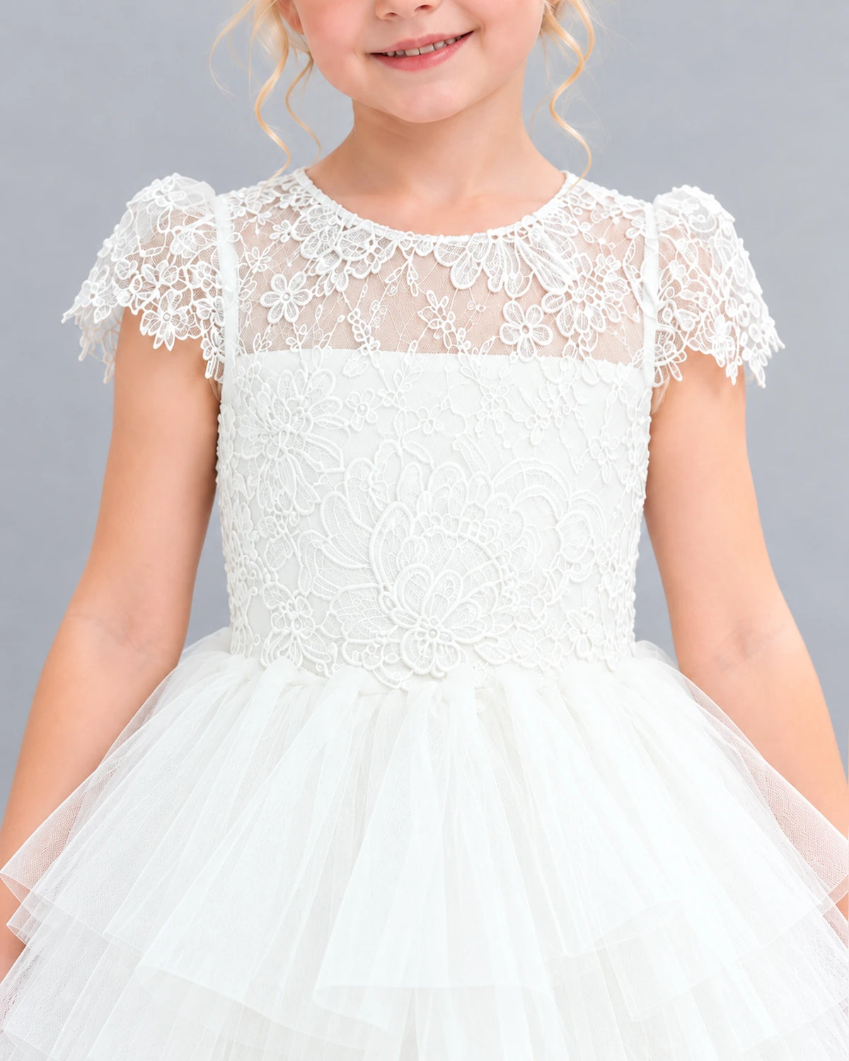 Ivory Ball Gown Flower Girl Dress Detail [Shared]