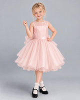Blush Pink Ball Gown Girls Formal Dress Front