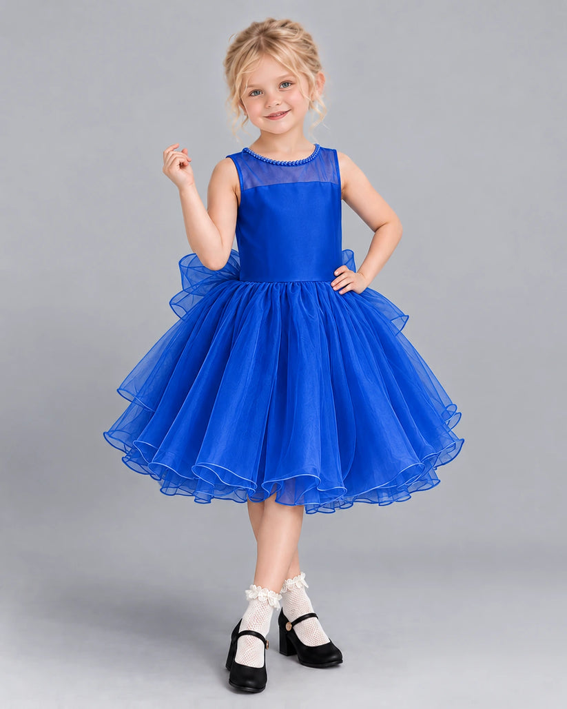 Royal Blue Ball Gown Girls Formal Dress Front