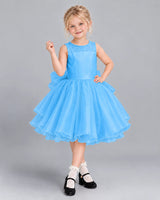 Sky Blue Ball Gown Girls Formal Dress Front