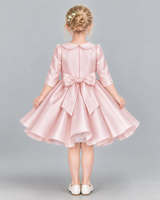 Blush Pink A-line Girls Formal Dress Back [Shared]