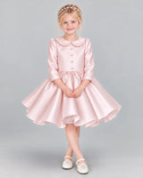 Blush Pink A-line Girls Formal Dress Pose [Shared]