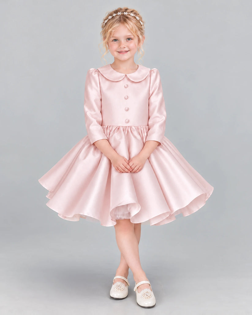 Blush Pink A-line Girls Formal Dress Pose [Shared]