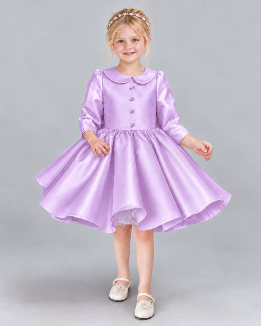 Lilac A-line Girls Formal Dress Front
