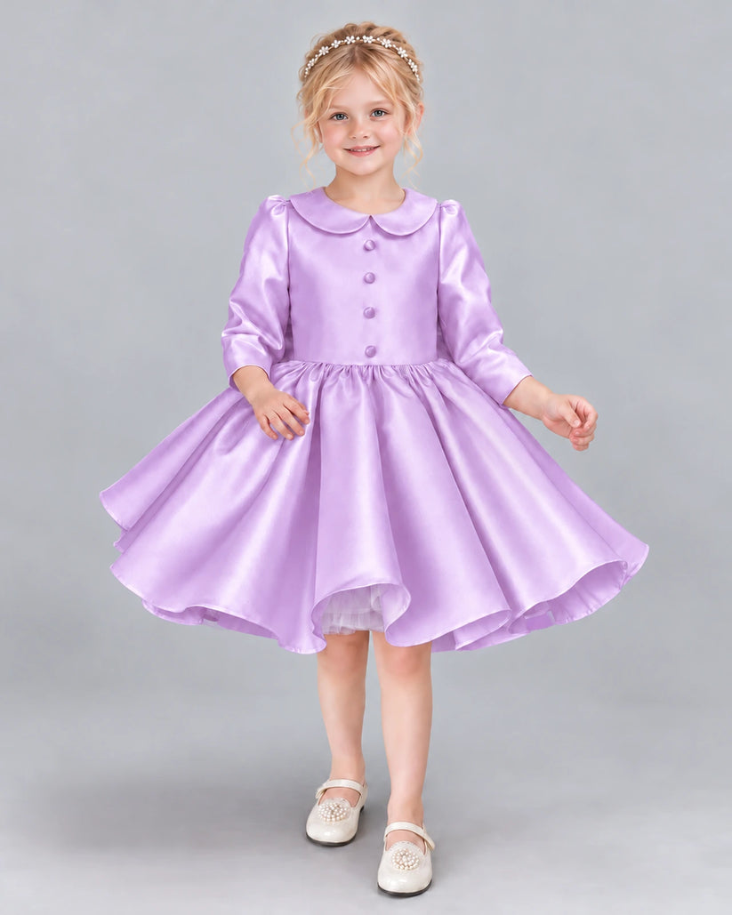 Lilac A-line Girls Formal Dress Front