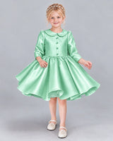 Mint Green A-line Girls Formal Dress Front
