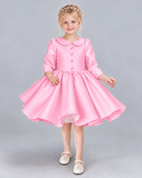 Pink A-line Girls Formal Dress Front
