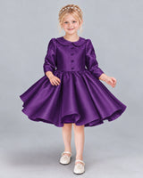 Purple A-line Girls Formal Dress Front