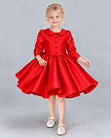 Red A-line Girls Formal Dress Front