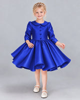 Royal Blue A-line Girls Formal Dress Front