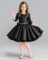 Black Ball Gown Girls Formal Dress Front