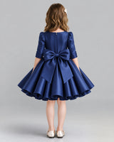 Navy Blue Ball Gown Girls Formal Dress Back [Shared]