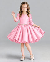 Pink Ball Gown Girls Formal Dress Front