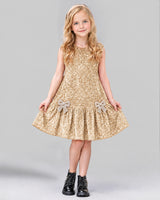 Champagne A-line Girls Formal Dress Front