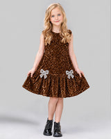 Chocolate A-line Girls Formal Dress Front