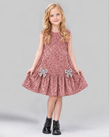 Dusty Rose A-line Girls Formal Dress Front