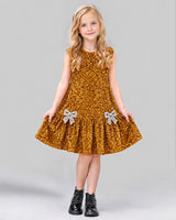 Gold A-line Girls Formal Dress Front