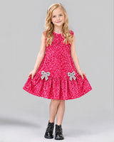 Hot Pink A-line Girls Formal Dress Front