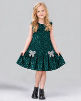 Peacock A-line Girls Formal Dress Front