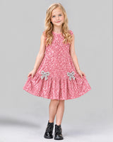 Pink A-line Girls Formal Dress Front