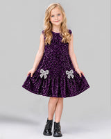 Purple A-line Girls Formal Dress Front