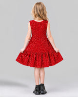 Red A-line Girls Formal Dress Back [Shared]