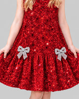 Red A-line Girls Formal Dress Detail [Shared]