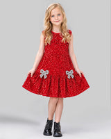 Red A-line Girls Formal Dress Front