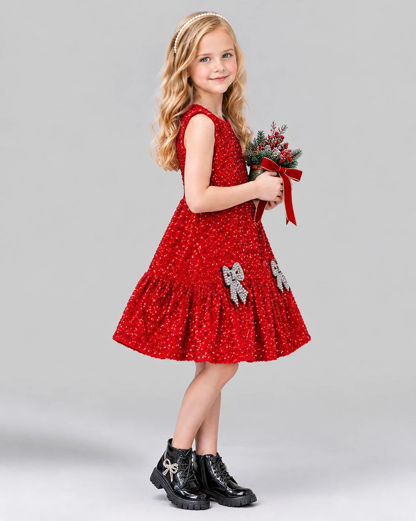 Red A-line Girls Formal Dress Side [Shared]