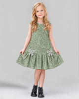 Sage Green A-line Girls Formal Dress Front