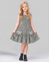 Silver A-line Girls Formal Dress Front