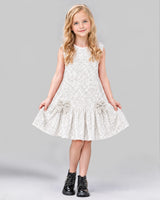 White A-line Girls Formal Dress Front