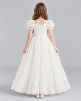 Ivory Ball Gown Flower Girl Dress Back [Shared]