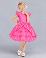 Hot Pink Ball Gown Girls Formal Dress Front
