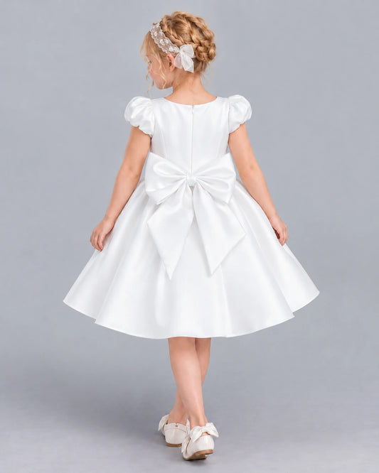 Ivory Ball Gown Girls Formal Dress Back [Shared]