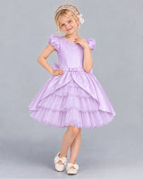 Lilac Ball Gown Girls Formal Dress Front