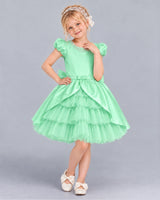 Mint Green Ball Gown Girls Formal Dress Front