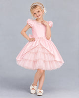 Pink Ball Gown Girls Formal Dress Front