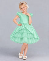 Turquoise Ball Gown Girls Formal Dress Front